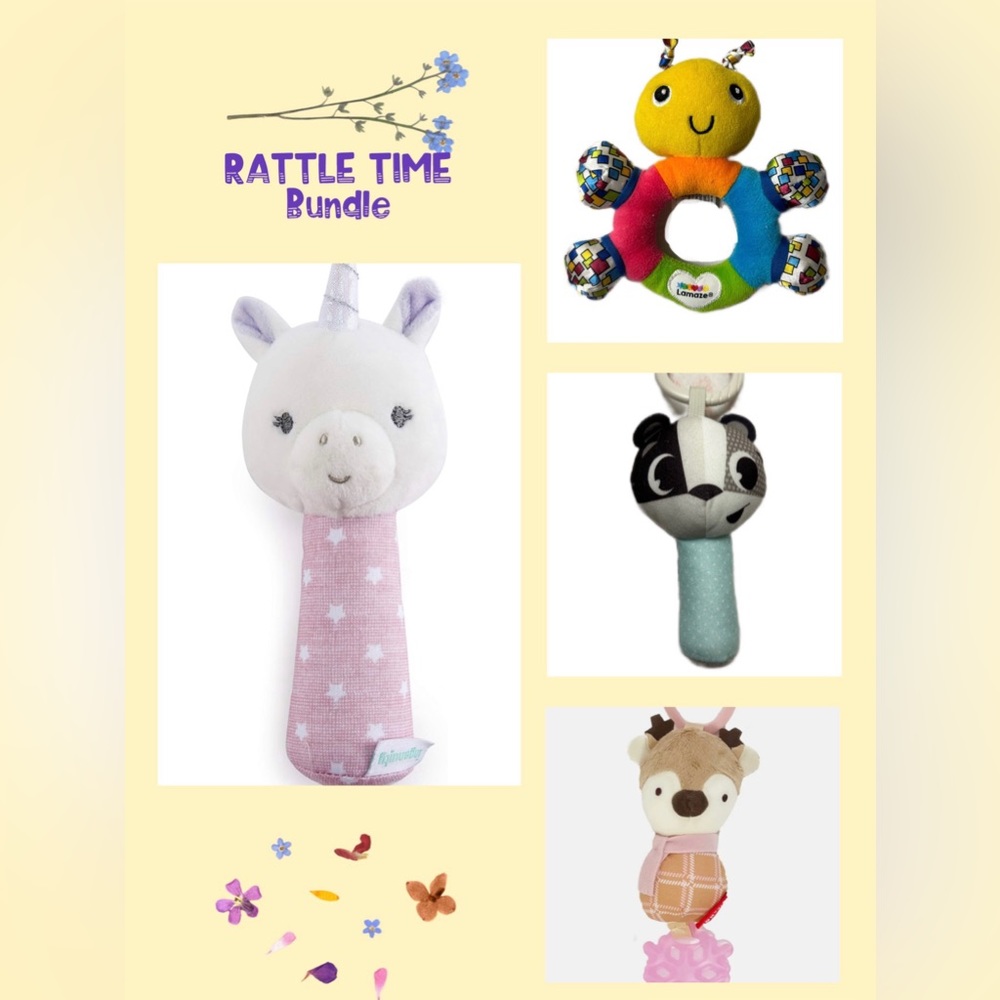 EUC. Rattle toys - Set of 4